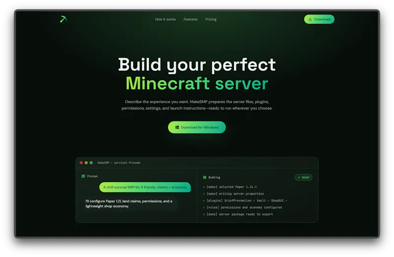 MakeSMP screenshot 1