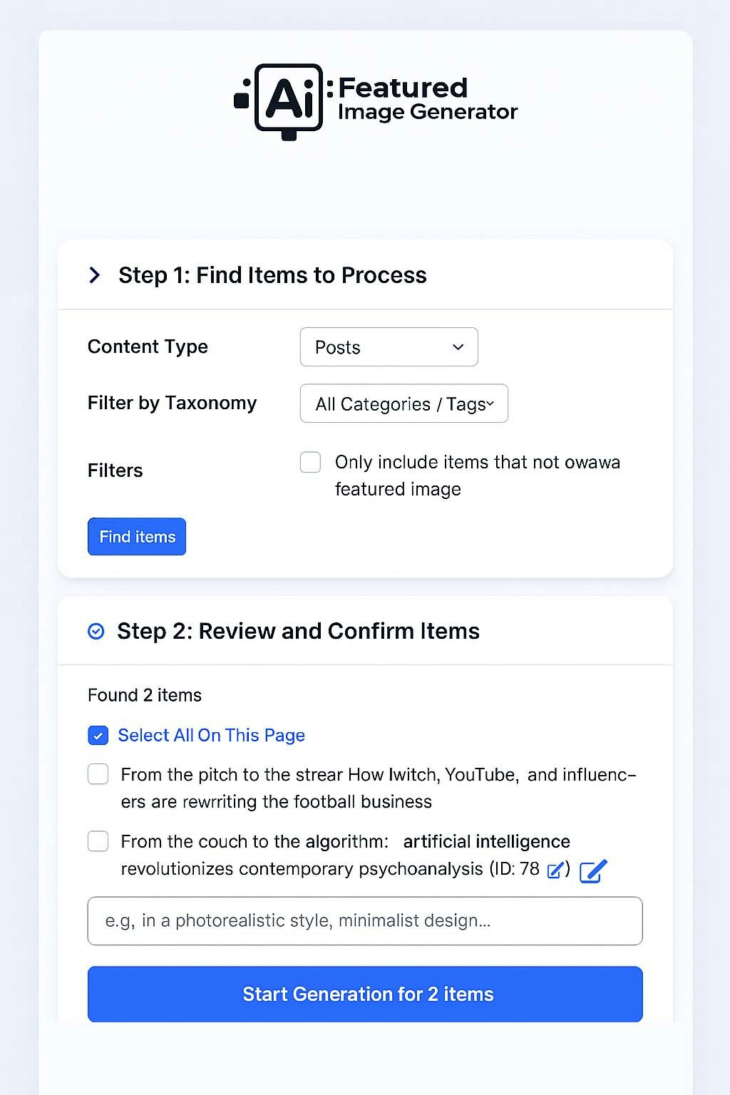 AI Featured Image for WordPress media 5