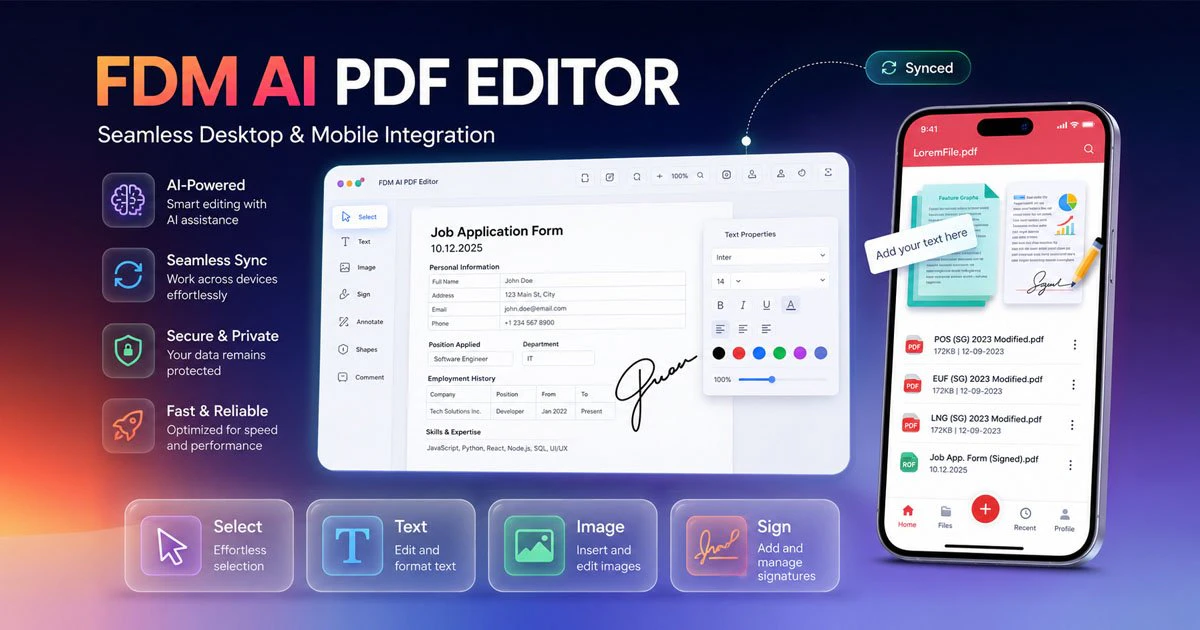 FDM AI PDF Editor screenshot 1