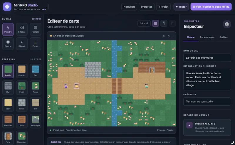 MiniRPG Studio Pro — 2D RPG Maker screenshot 1