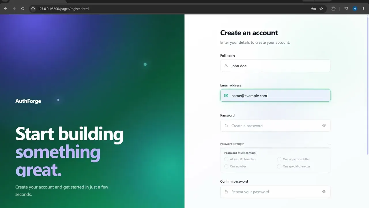 AuthForge Aurora gallery image