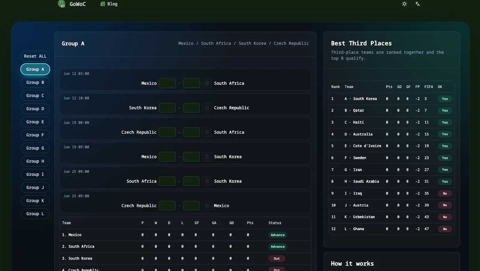 GoWoC | 2026 World Cup Calculator screenshot 2