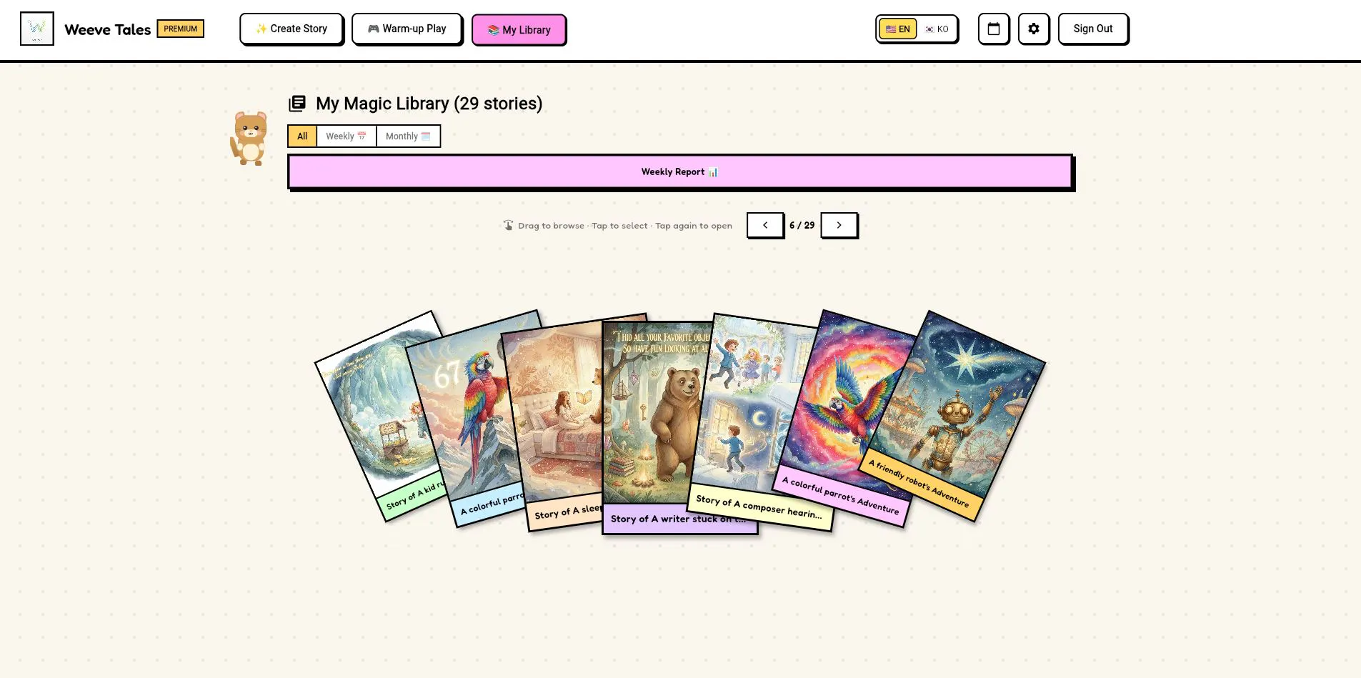 Weeve Tales — Kids Write Stories with AI gallery image