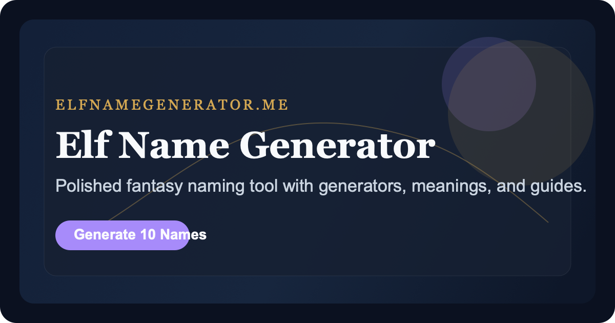 Elf Name Generator gallery image