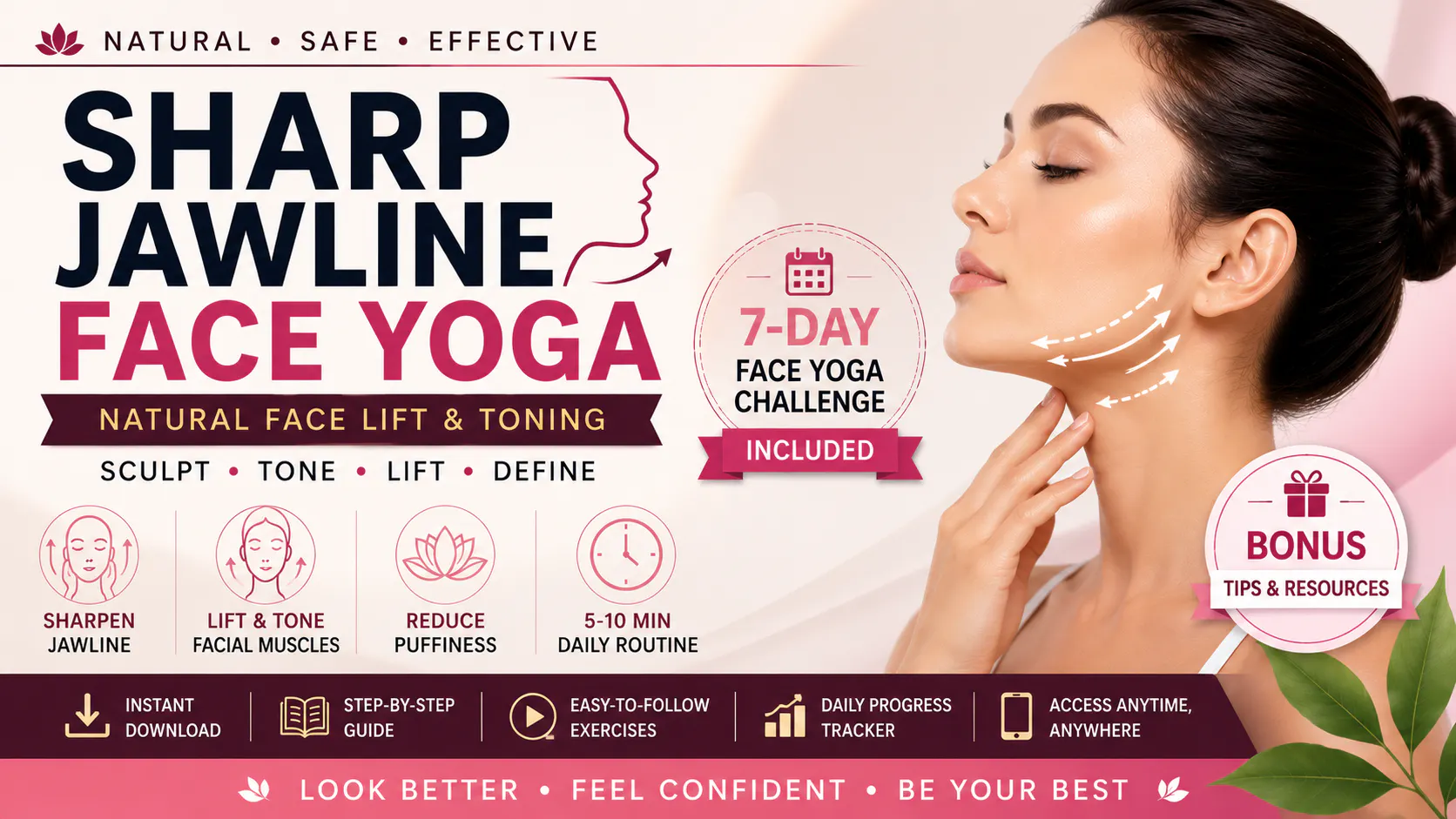 Sharp Jawline Face Lift (Face Yoga) gallery image