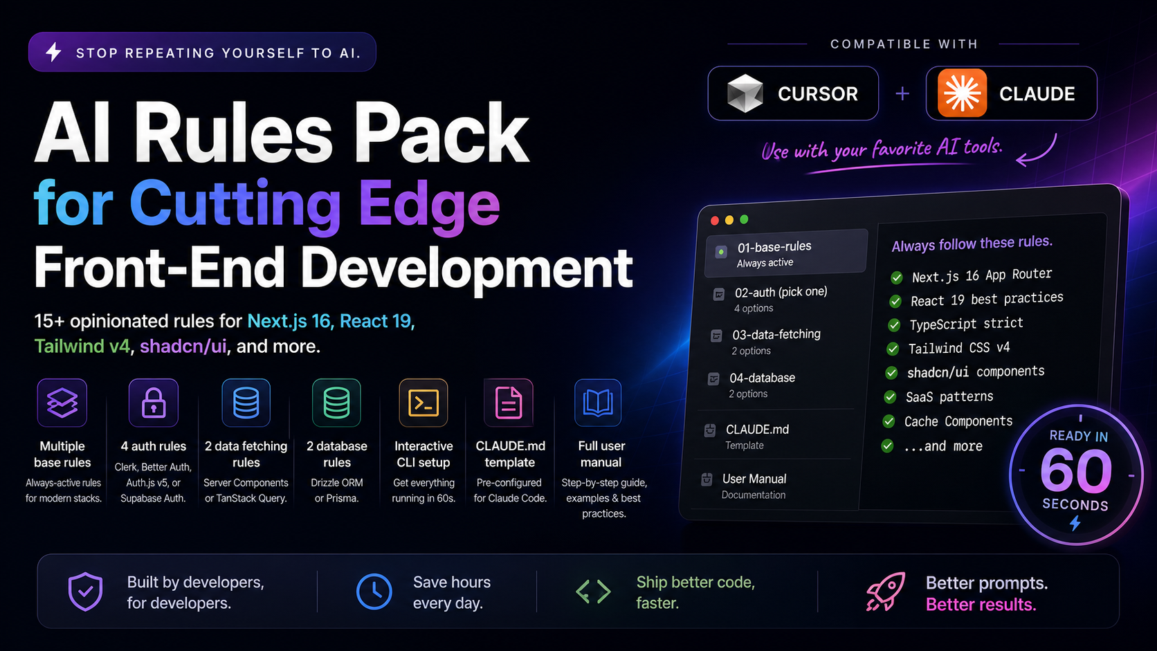 AI Rules Pack for modern FE Development  gallery image