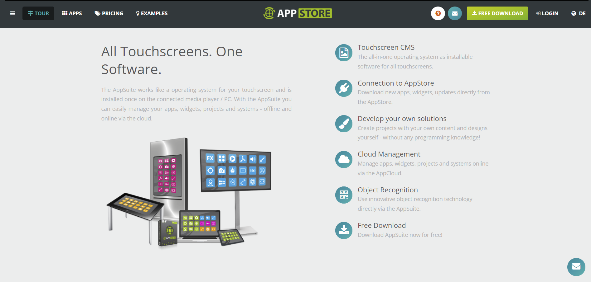 AppSUITE Touchscreen CMS gallery image