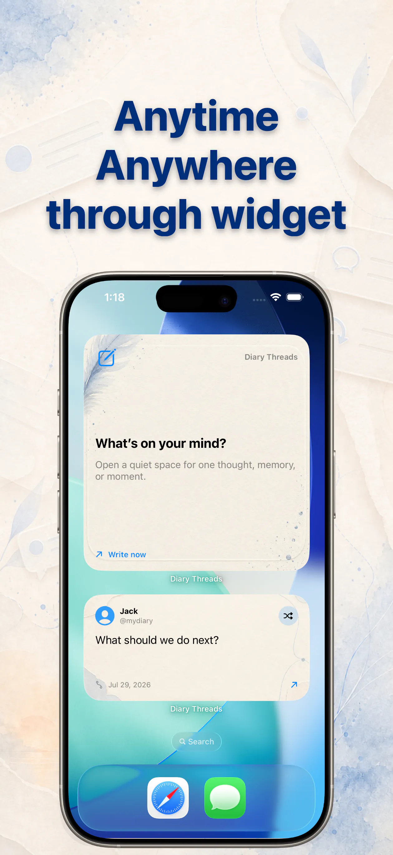 Diary Threads screenshot