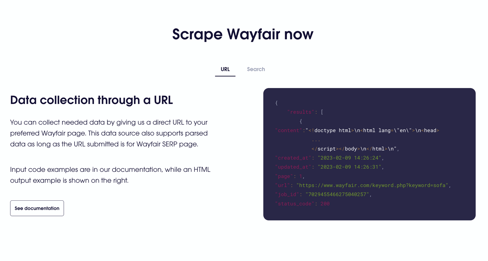 Wayfair Scraper API - Get public data with a Wayfair API media 2
