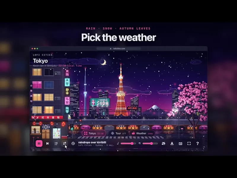 Lofi Cities screenshot 1 (video preview)
