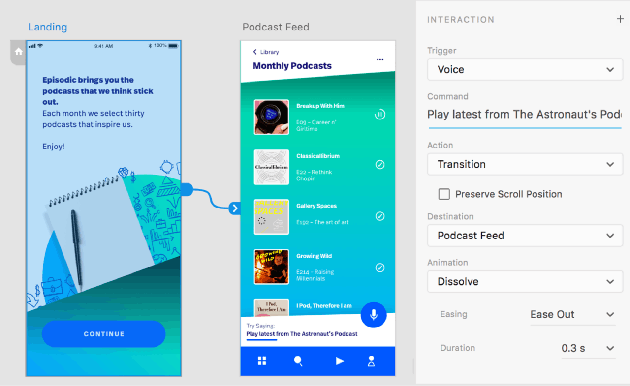 Voice prototyping in Adobe XD