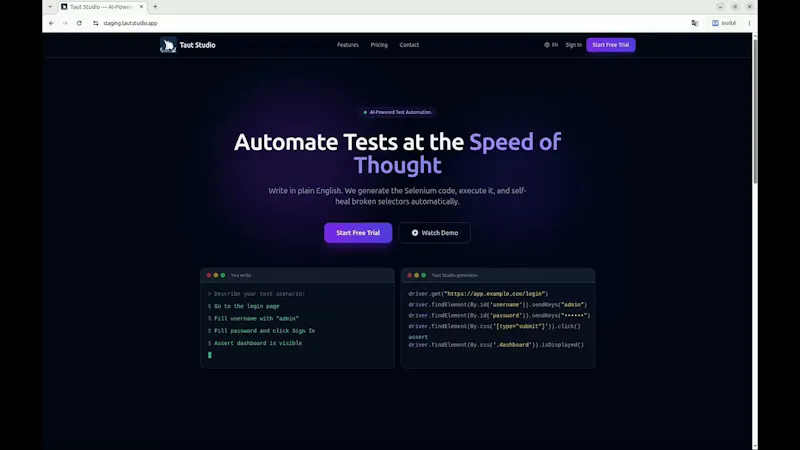 Taut Studio screenshot 1 (video preview)