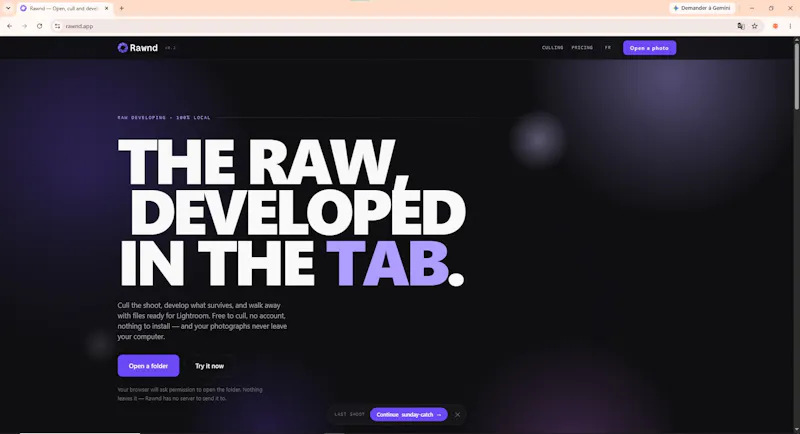 Rawnd — Browser-based RAW Editor screenshot 5