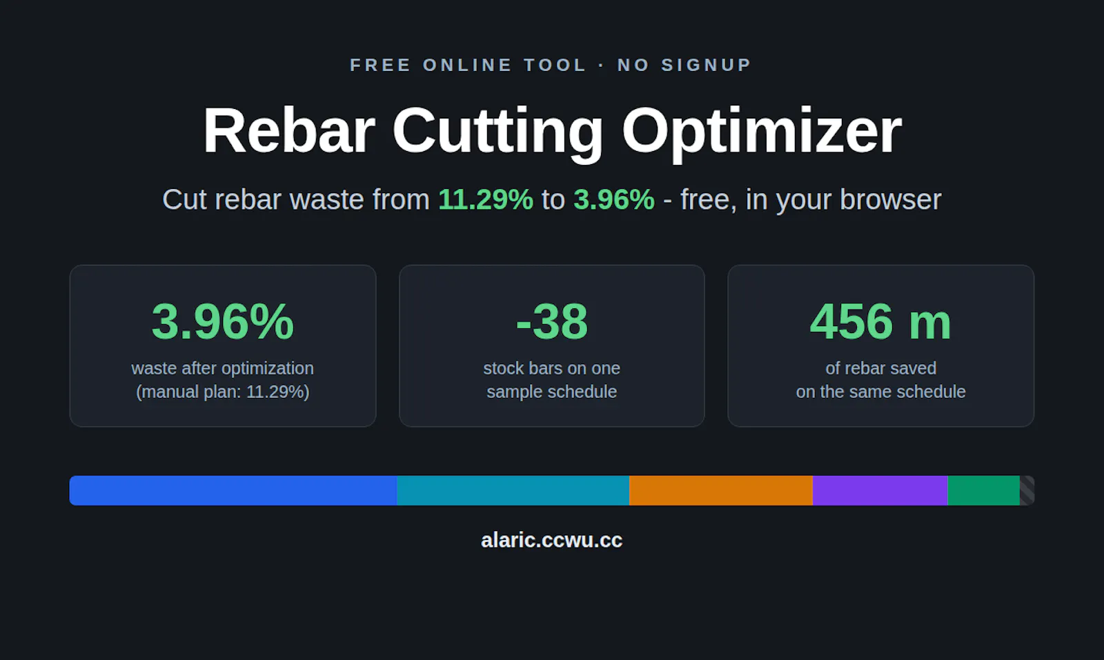 Rebar Cutting Optimizer screenshot 1