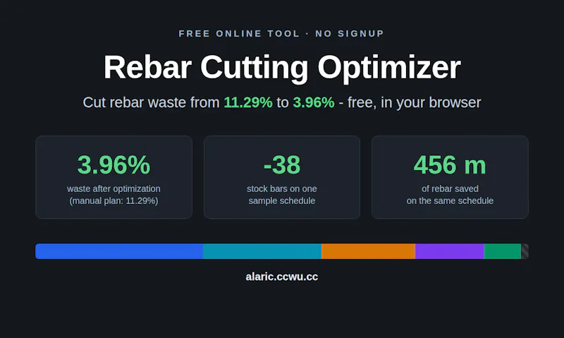 Rebar Cutting Optimizer screenshot 1