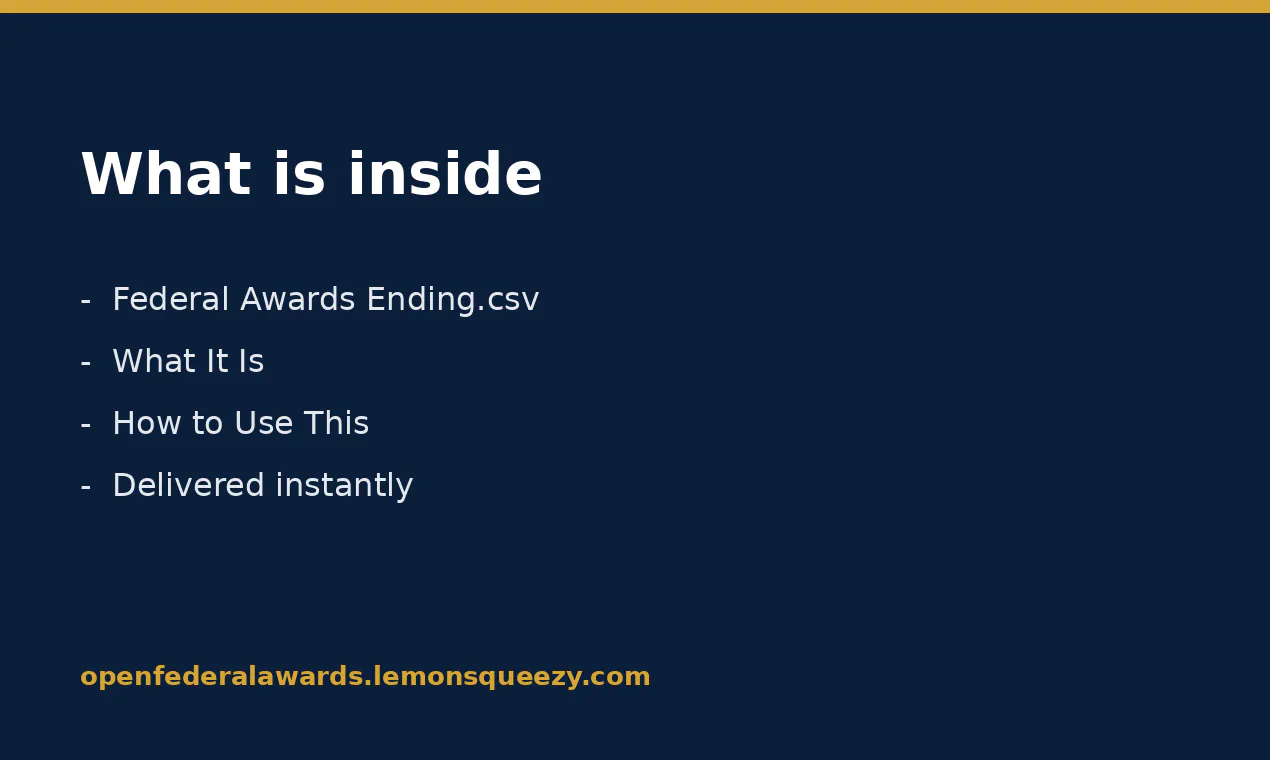 Open Federal Awards Kit Ending V1 gallery image