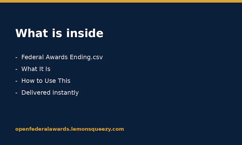 Open Federal Awards Kit Ending V1 screenshot 1
