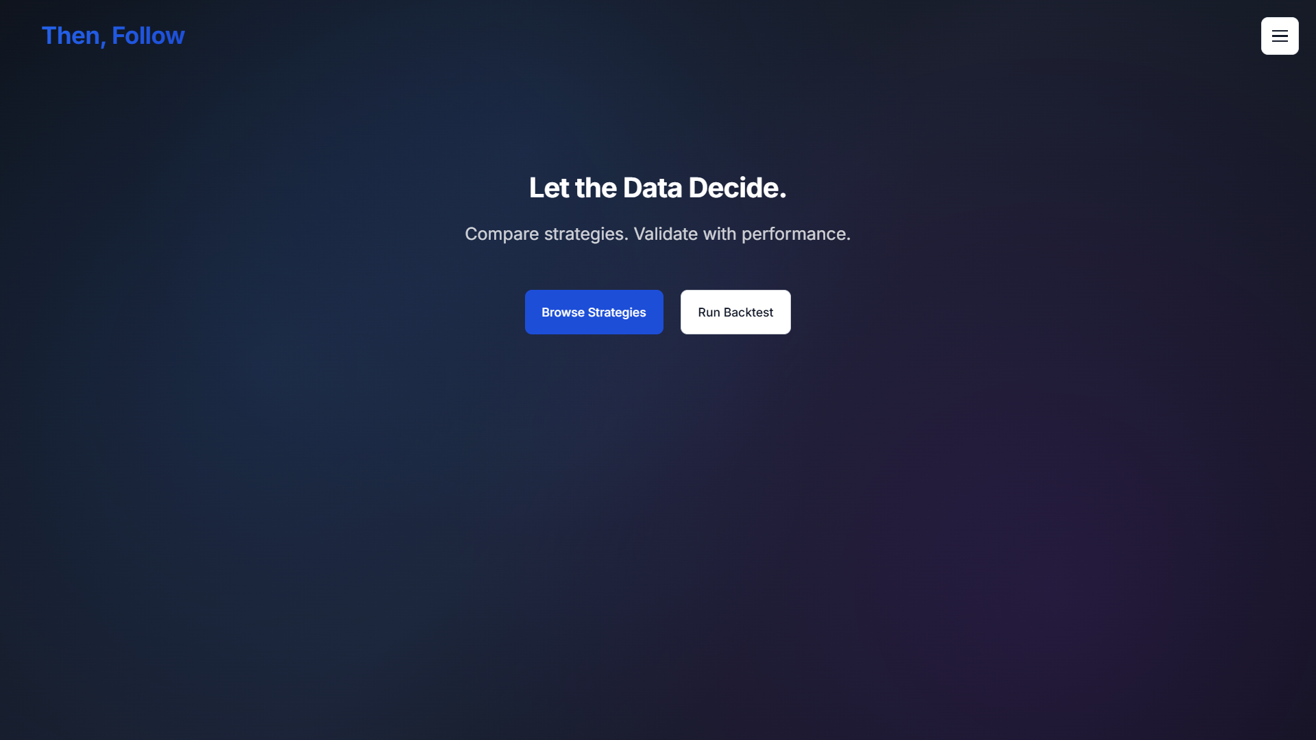 Then, Follow - Main product screenshot demonstrating key features and user interface