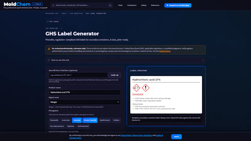 MoldChem Tools screenshot 2