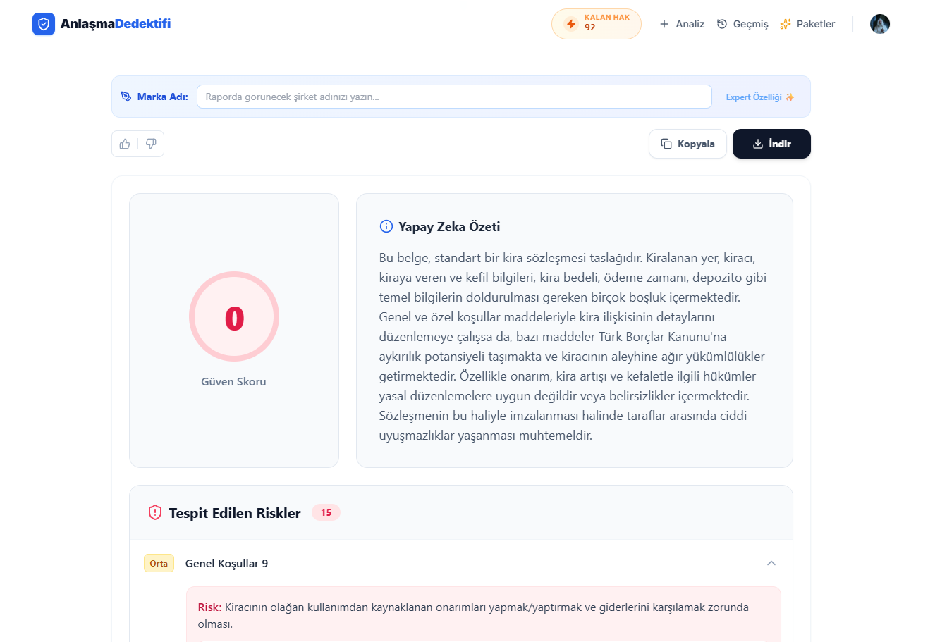 Agreement Detective - Screenshot 3 showing product features and functionality