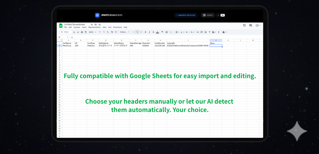 Photo Scan Excel gallery image