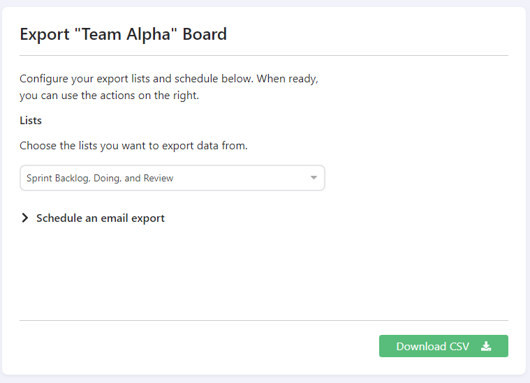 startuptile Exports for Trello-Export cards from Trello to CSV/Excel