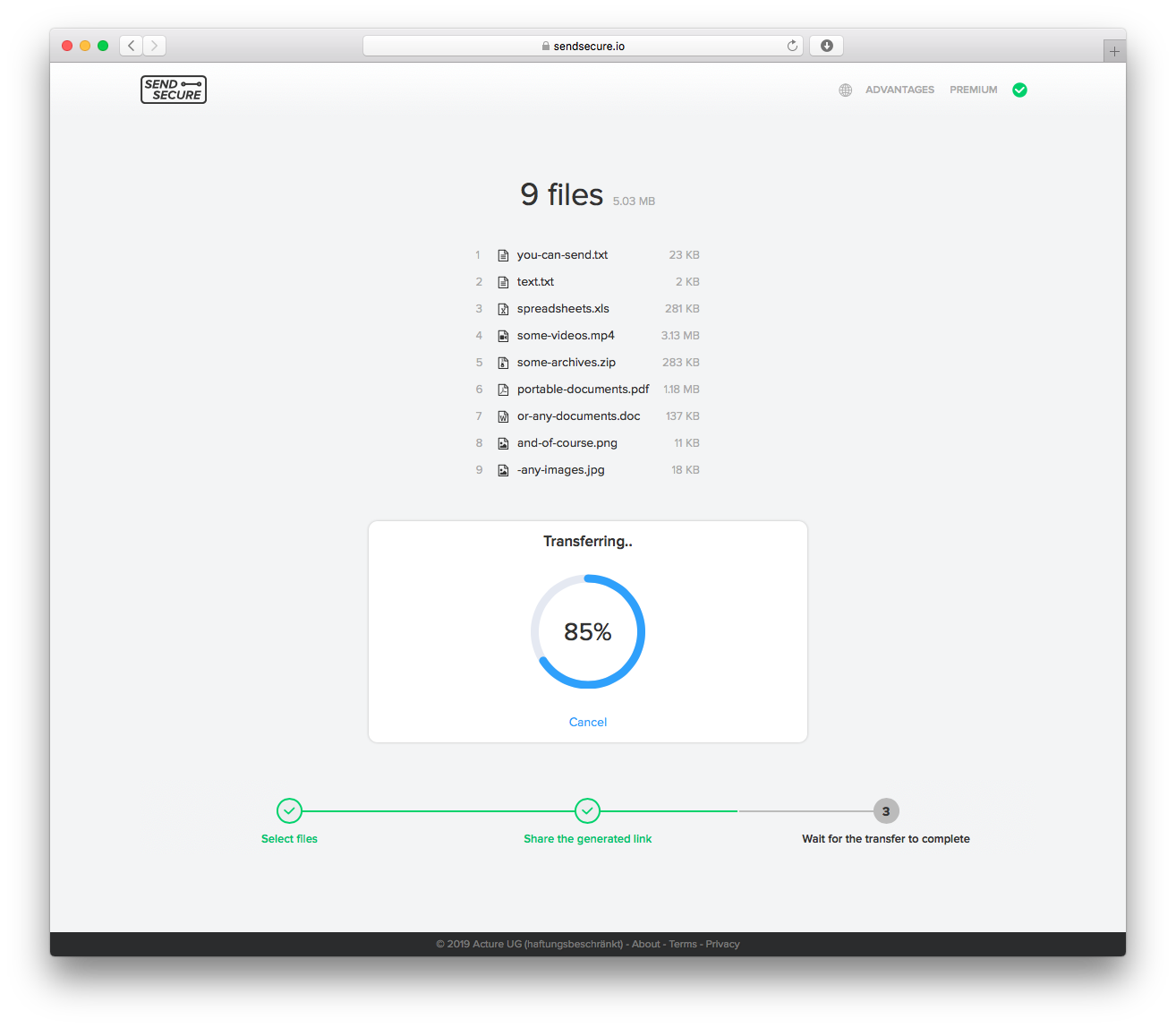SendSecure.io gallery image