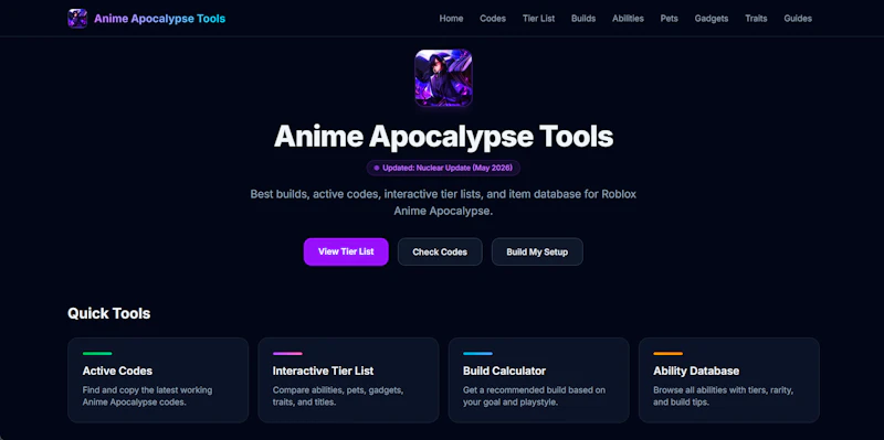 Anime Apocalypse Tools screenshot 1