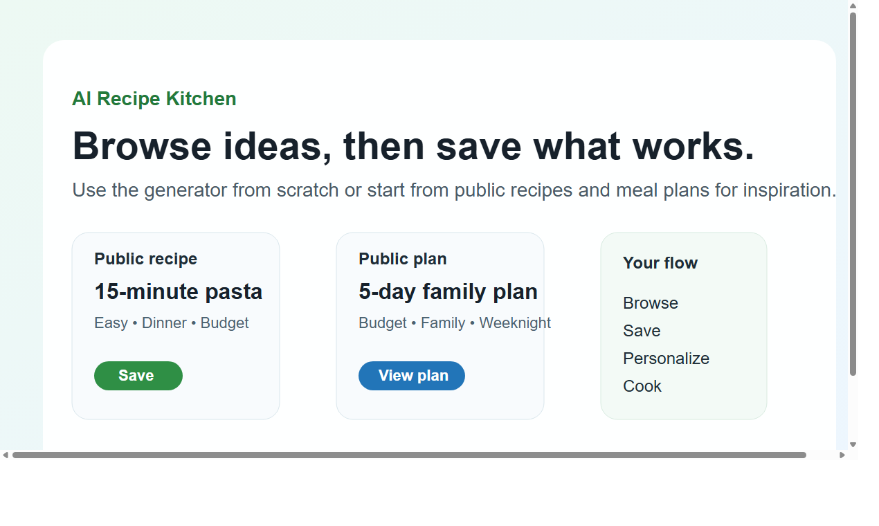 AI Recipe Kitchen gallery image