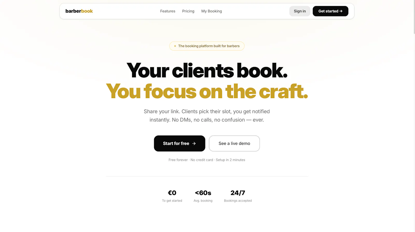 BarberBookPro screenshot 1