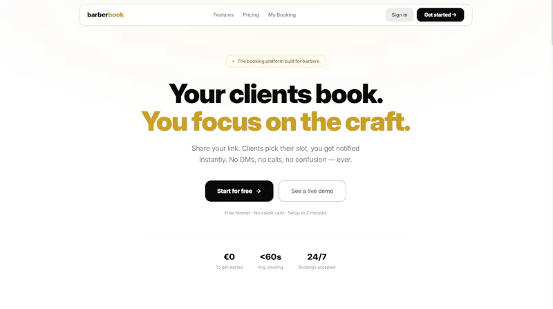 BarberBookPro screenshot 1