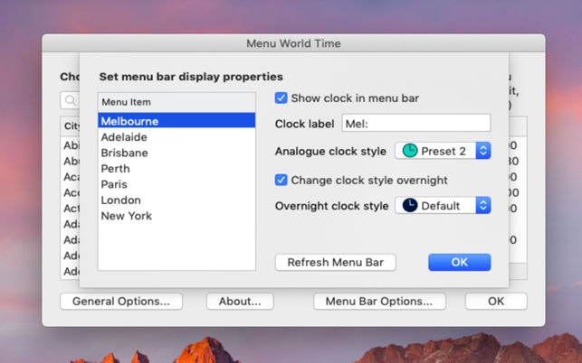 Menu World Time Image