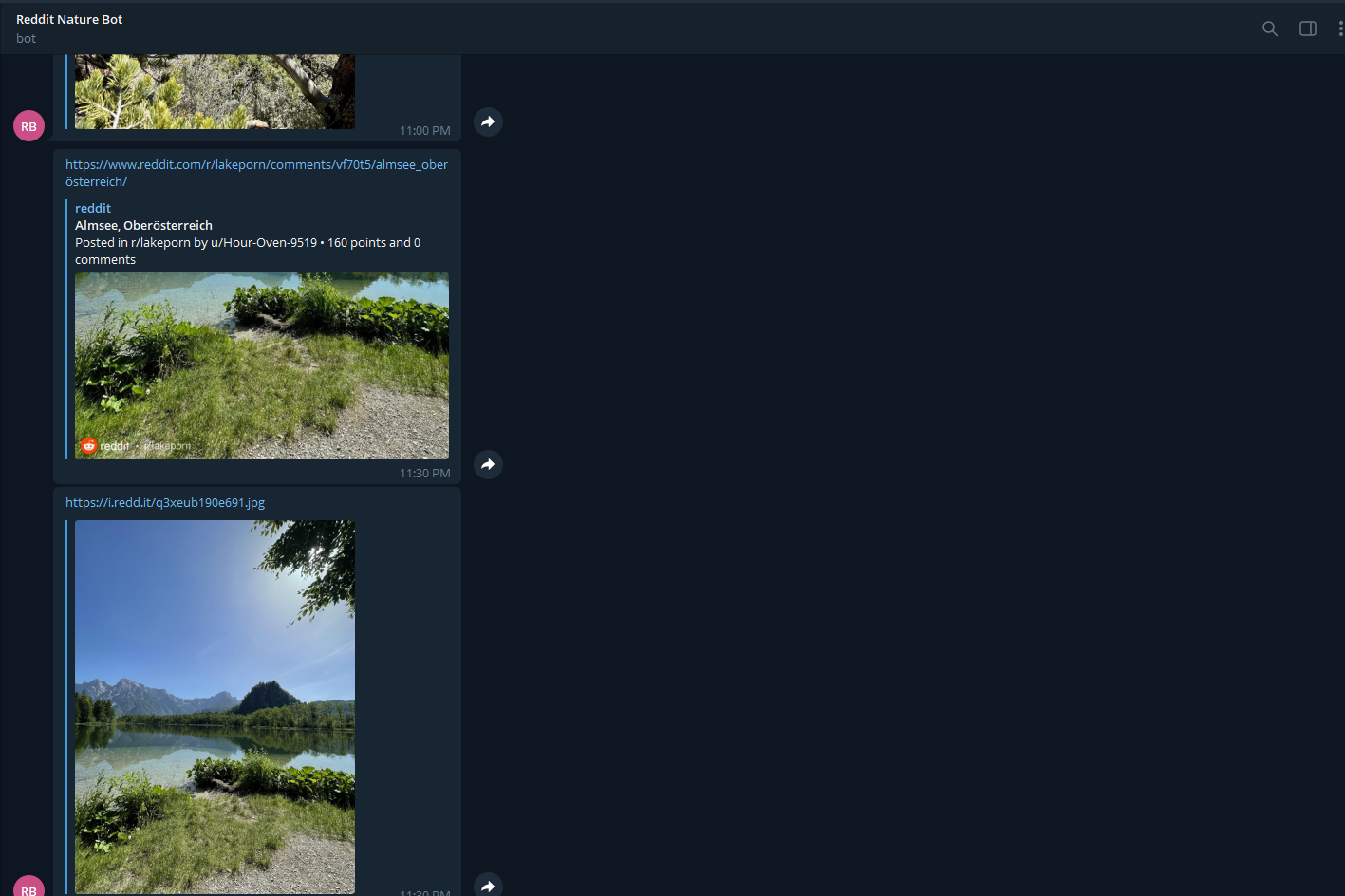 Nature Subredditsの電報ボット media 2