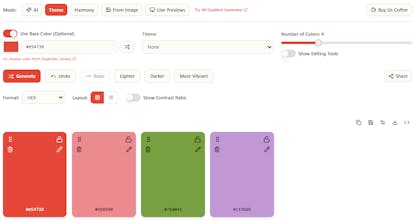 EnigmaEasel - AI Color Palette Generator gallery image