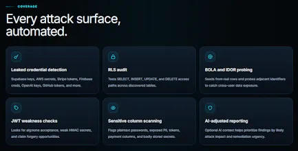 LeakScope — Supabase Security Auditor gallery image