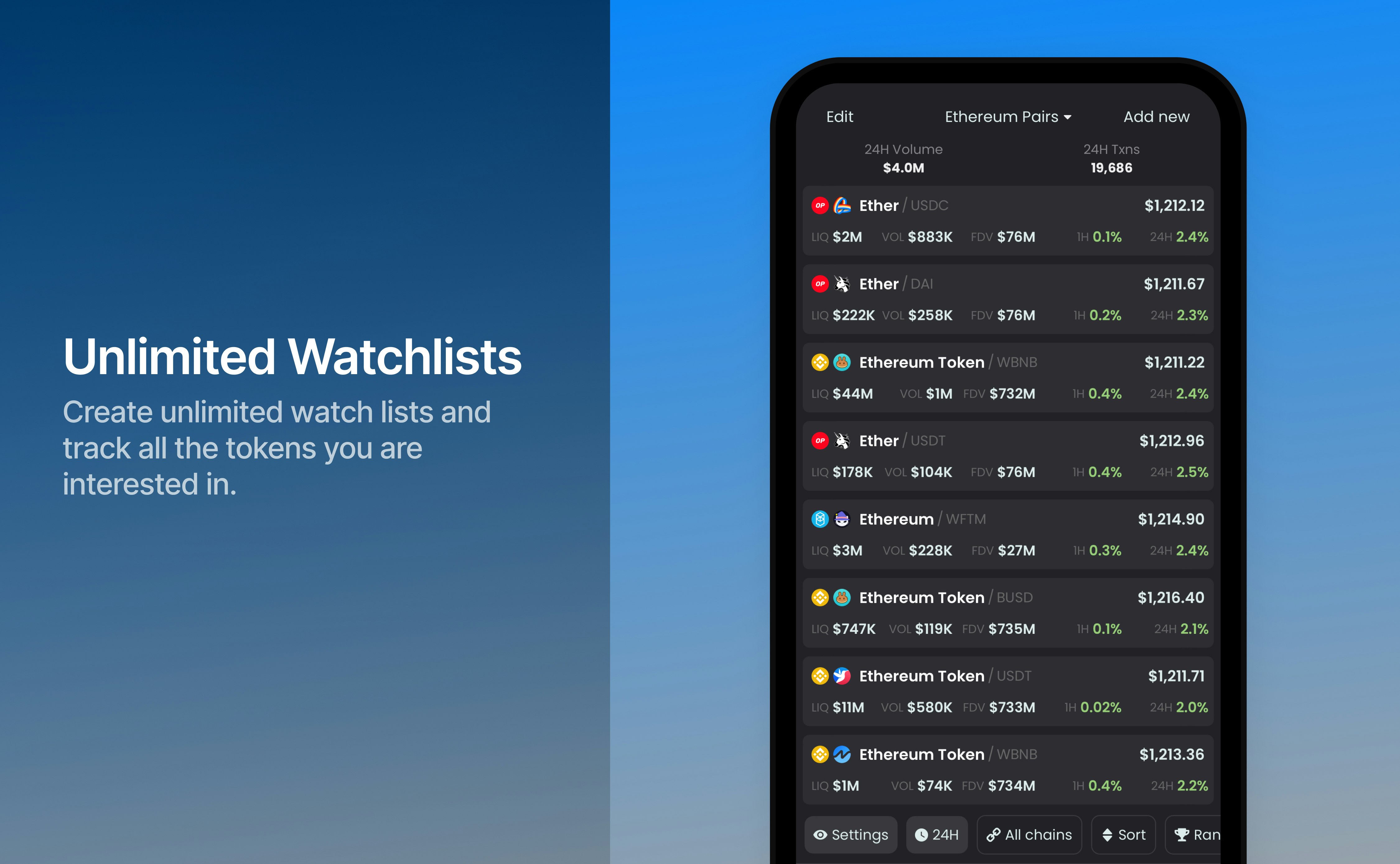 Dex Screener Mobile - 60 체인의 실시간 DEX 분석, 스크린 및 차트 미디어 5