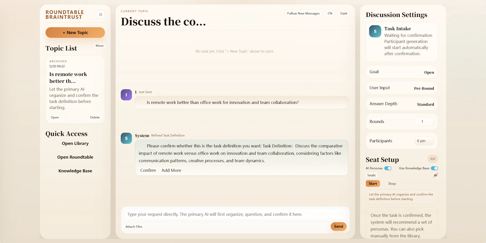 Roundtable Braintrust screenshot 3