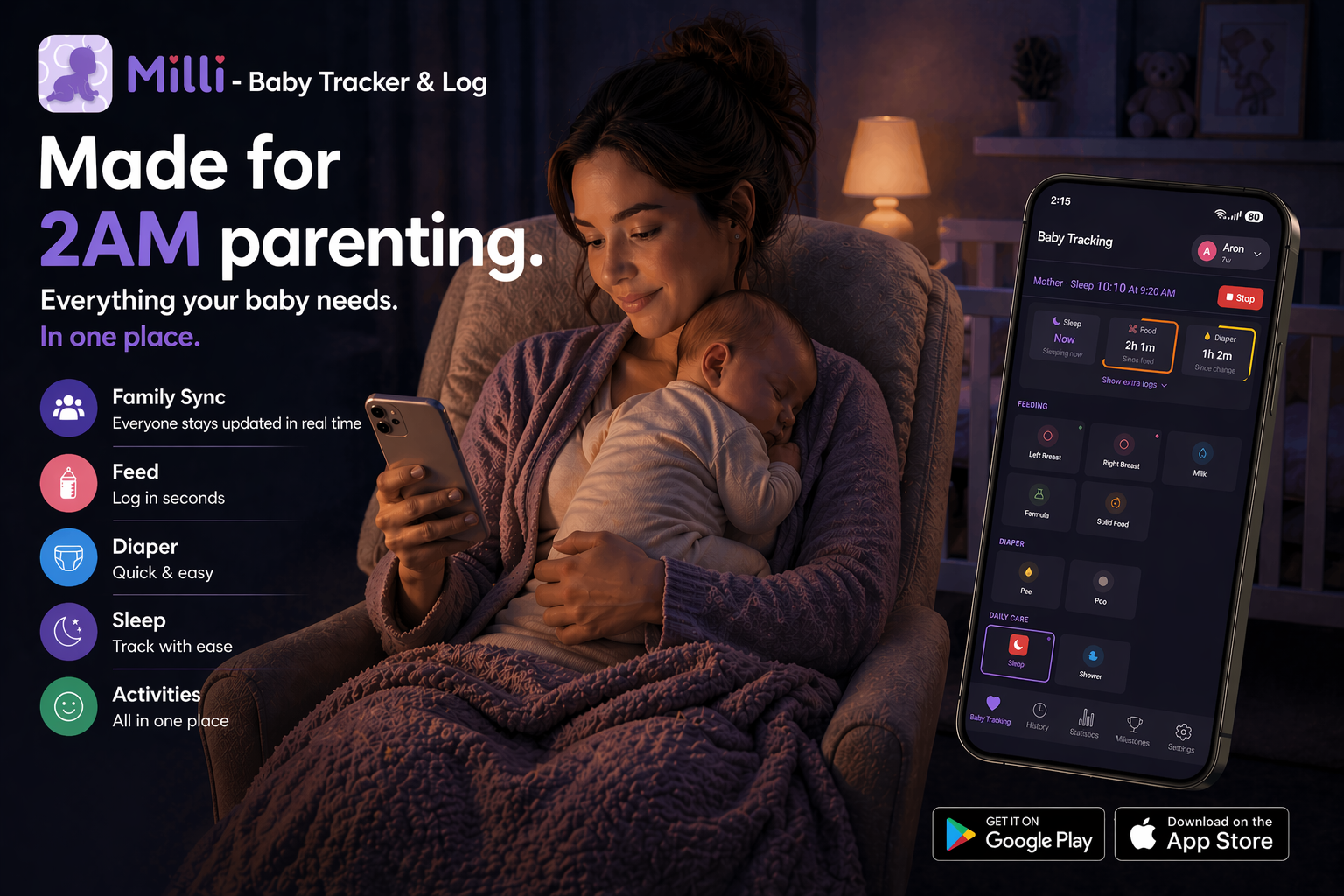 Milli - Baby Tracker & Log gallery image