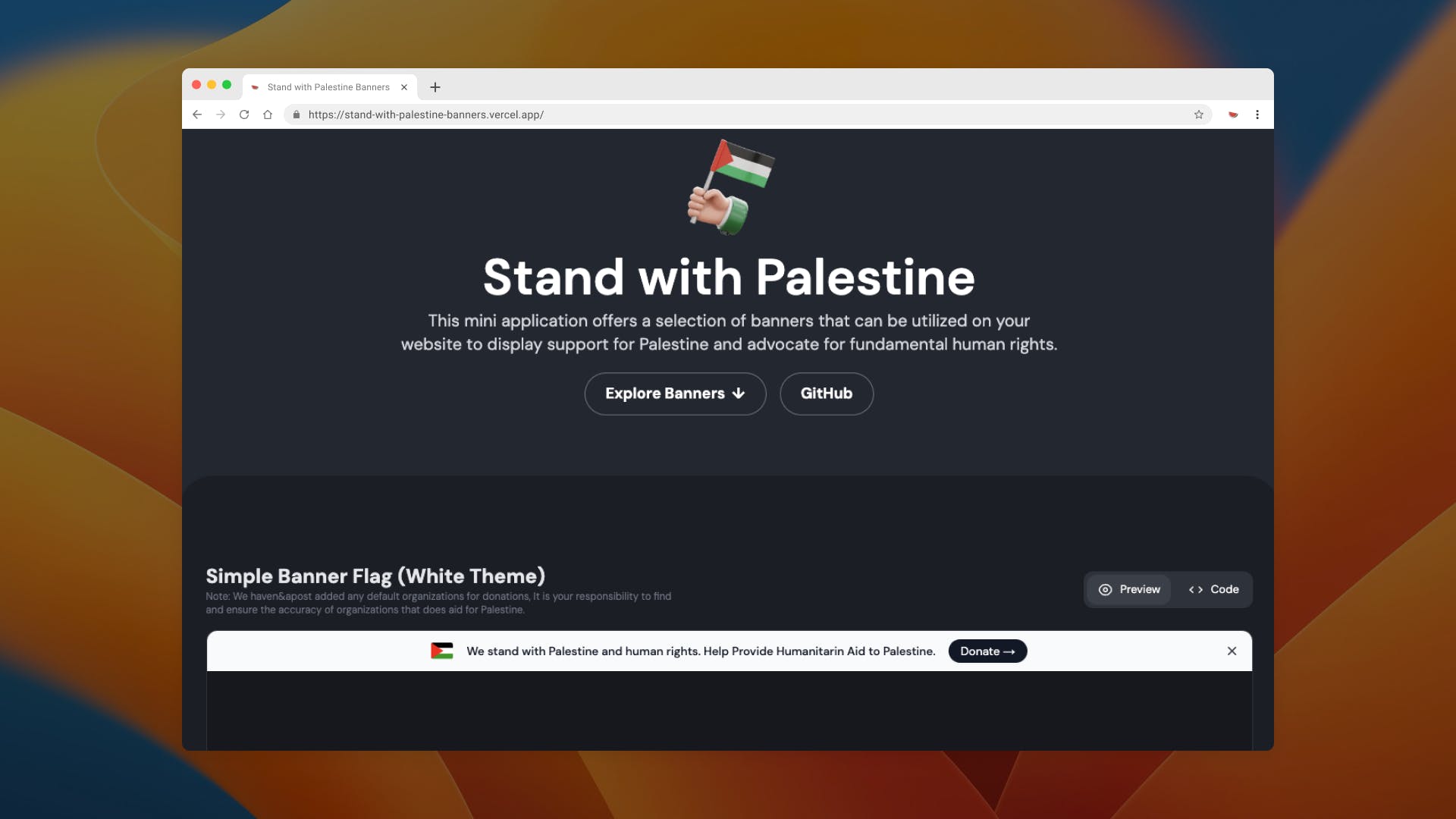 Stand with Palestine Banners media 1