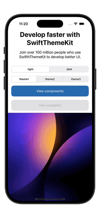 Swiftthemekit - Swiftui를위한 현대적인 토큰 중심 디자인 시스템 프레임 워크 미디어 2