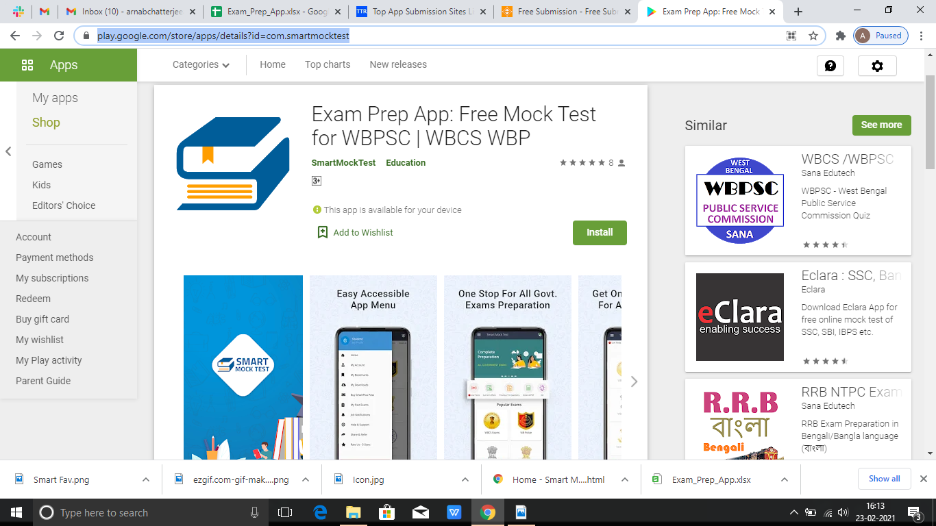 Exam Prep App: Free Mock Test for WBPSC gallery image