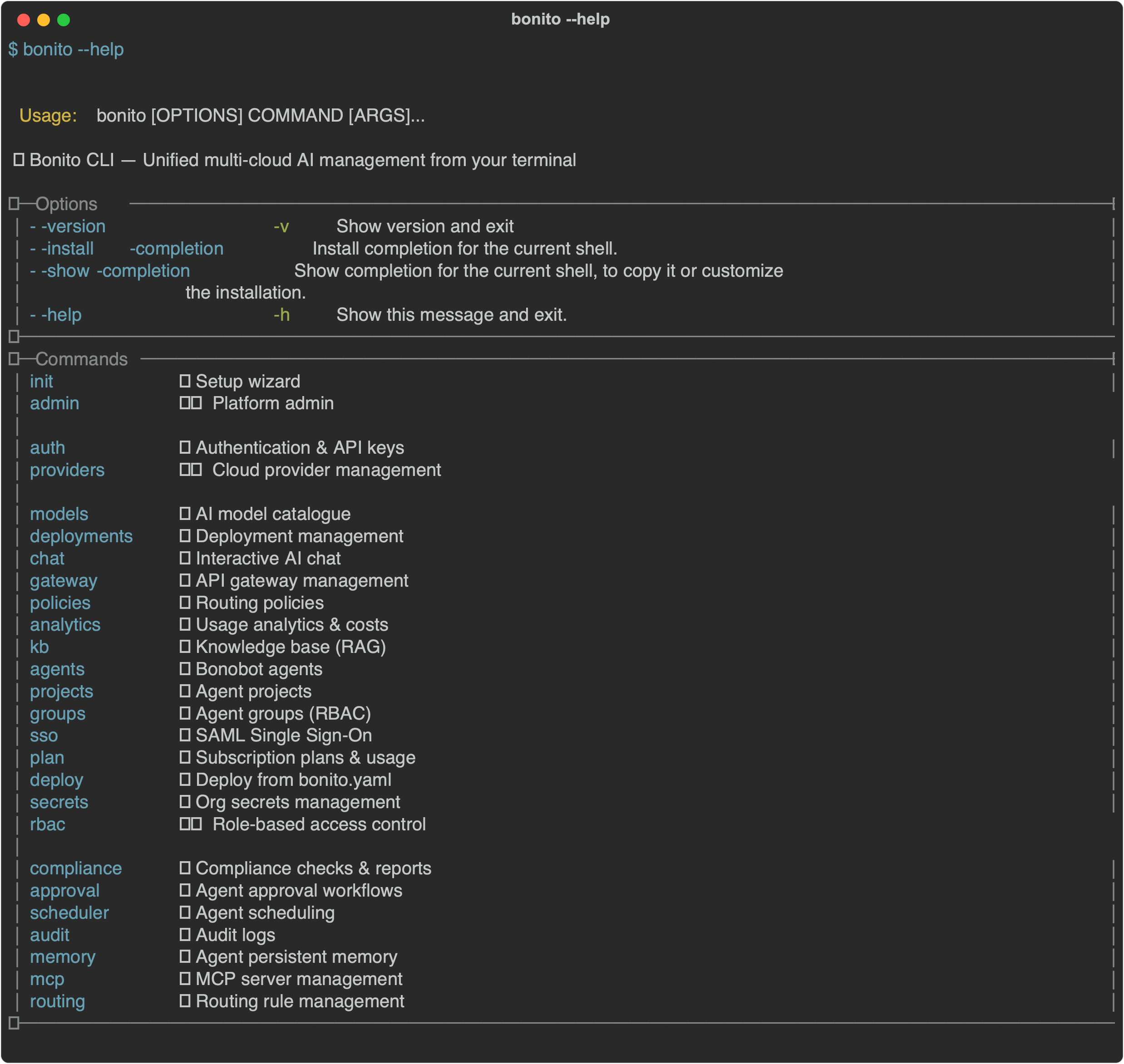 Bonito CLI gallery image