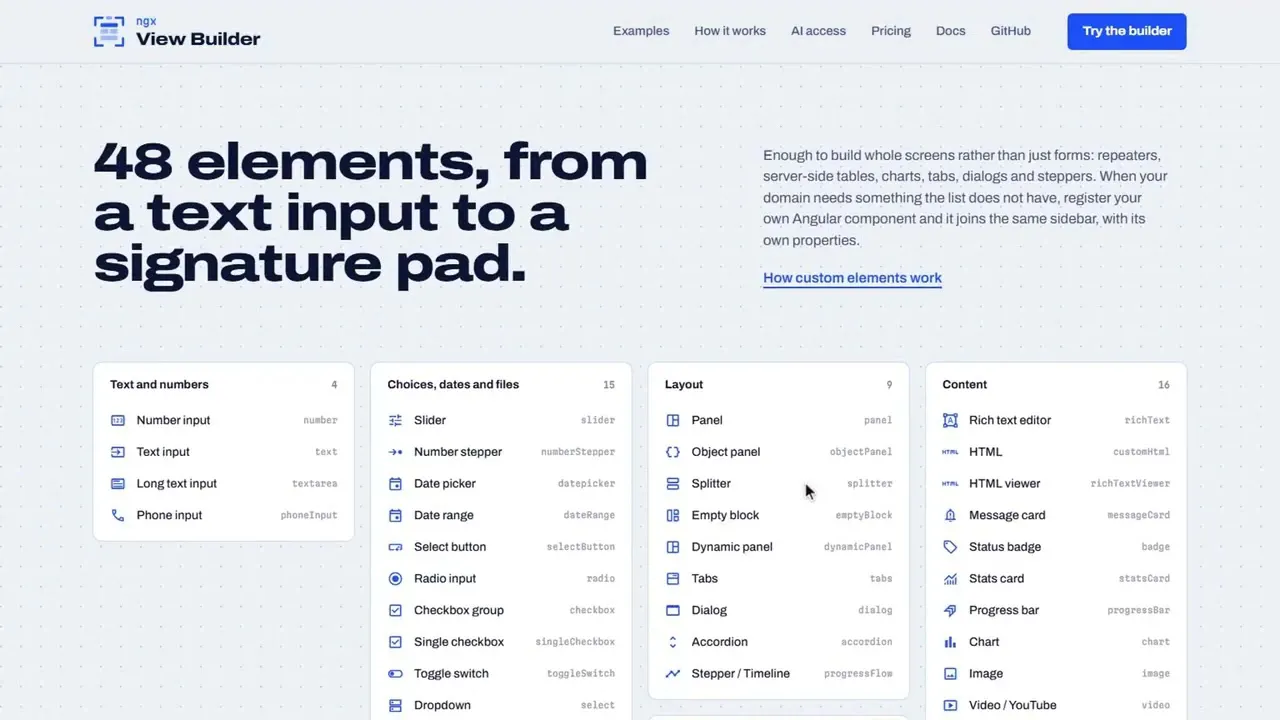 NGX View Builder (Beta) gallery image