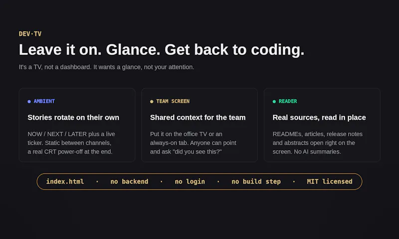 DEV·TV screenshot 4