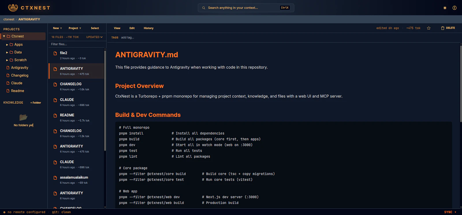 ctxnest screenshot 2