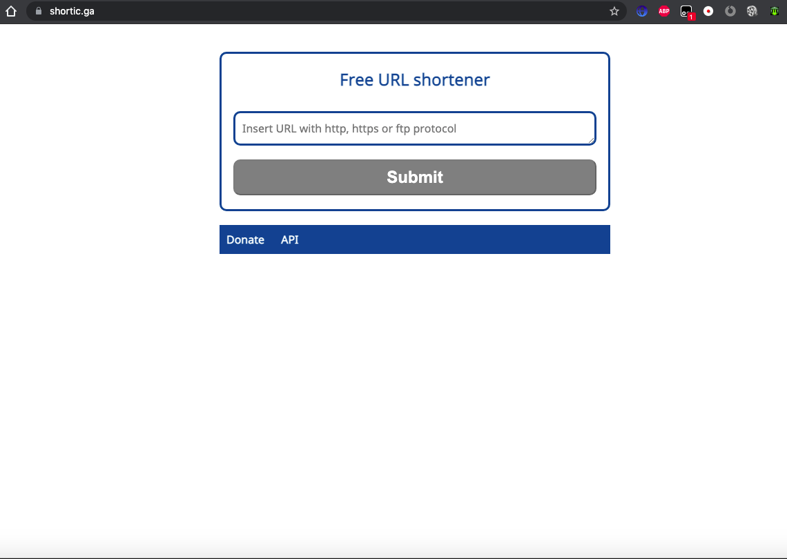 Simple and free URL shortener with API gallery image