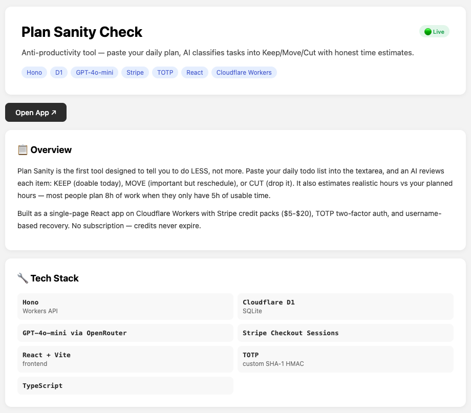 Plan Sanity gallery image