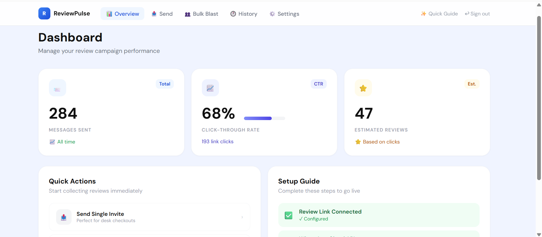 ReviewPulse —WhatsApp Review Automation  gallery image