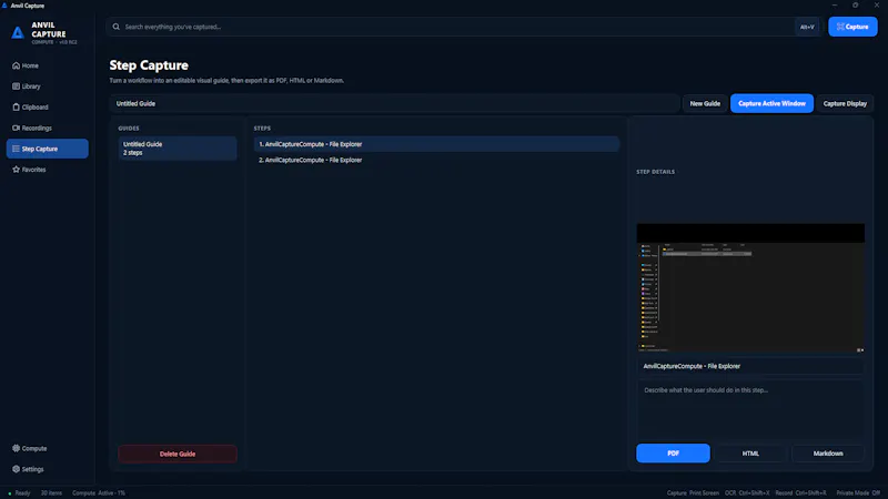 Anvil Capture screenshot 3