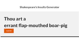 Shakespeare's Insults Generator media 2
